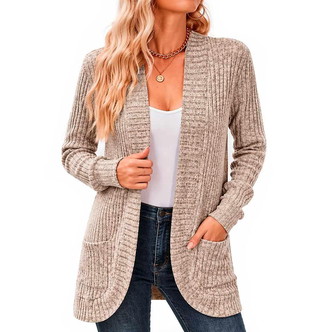 Cardigan Femme avec Poches en Maille Chenille Lucyle