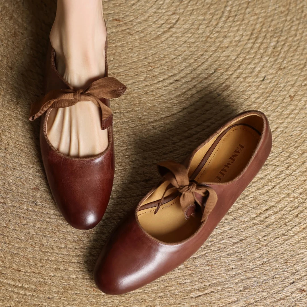 Chaussures Plates Femme avec Sangle à Nœud Papillon Lucyle