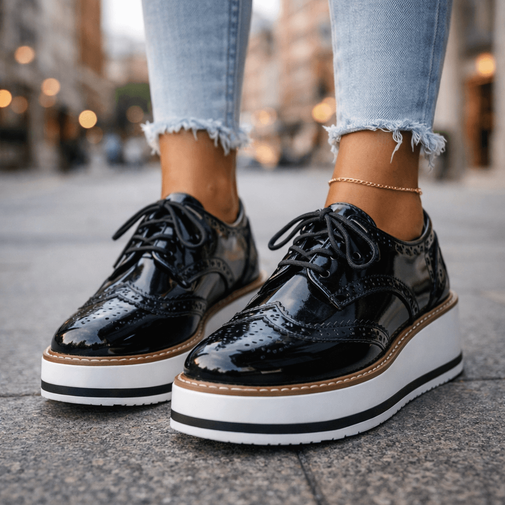 Chaussures à Plateforme Femme avec Détails Richelieu Lucyle