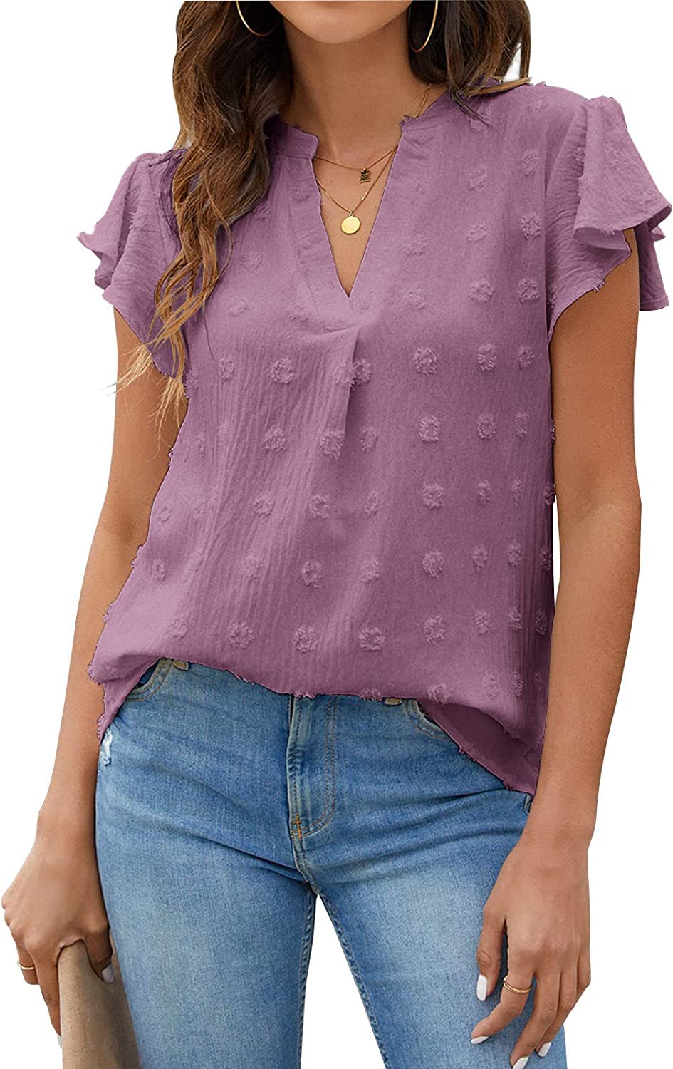 Chemisier Femme avec Bordure en Dentelle Lucyle