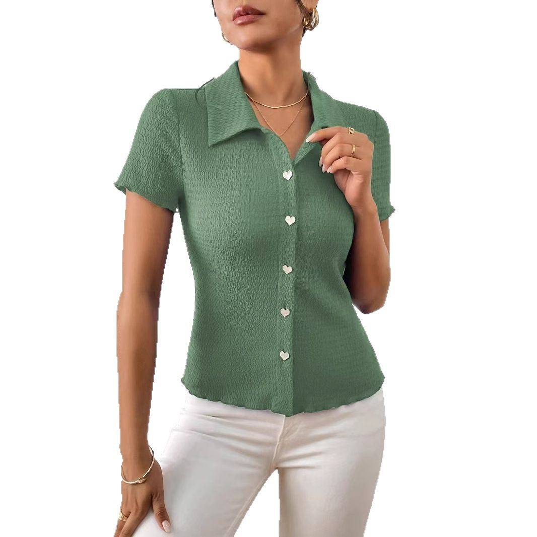 Chemisier Femme avec Design Structuré et Boutons Lucyle