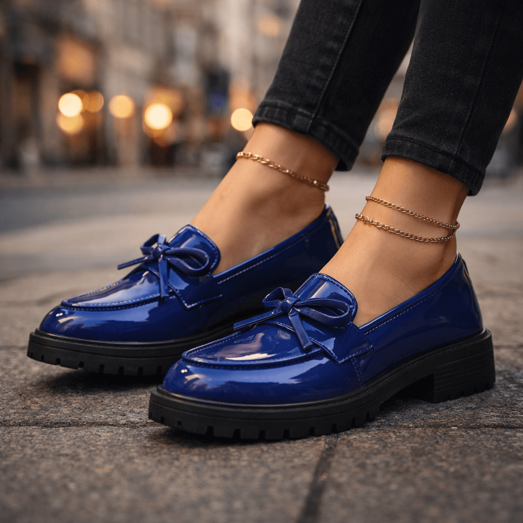 Mocassins Femme avec Détail Nœud en Cuir Lucyle