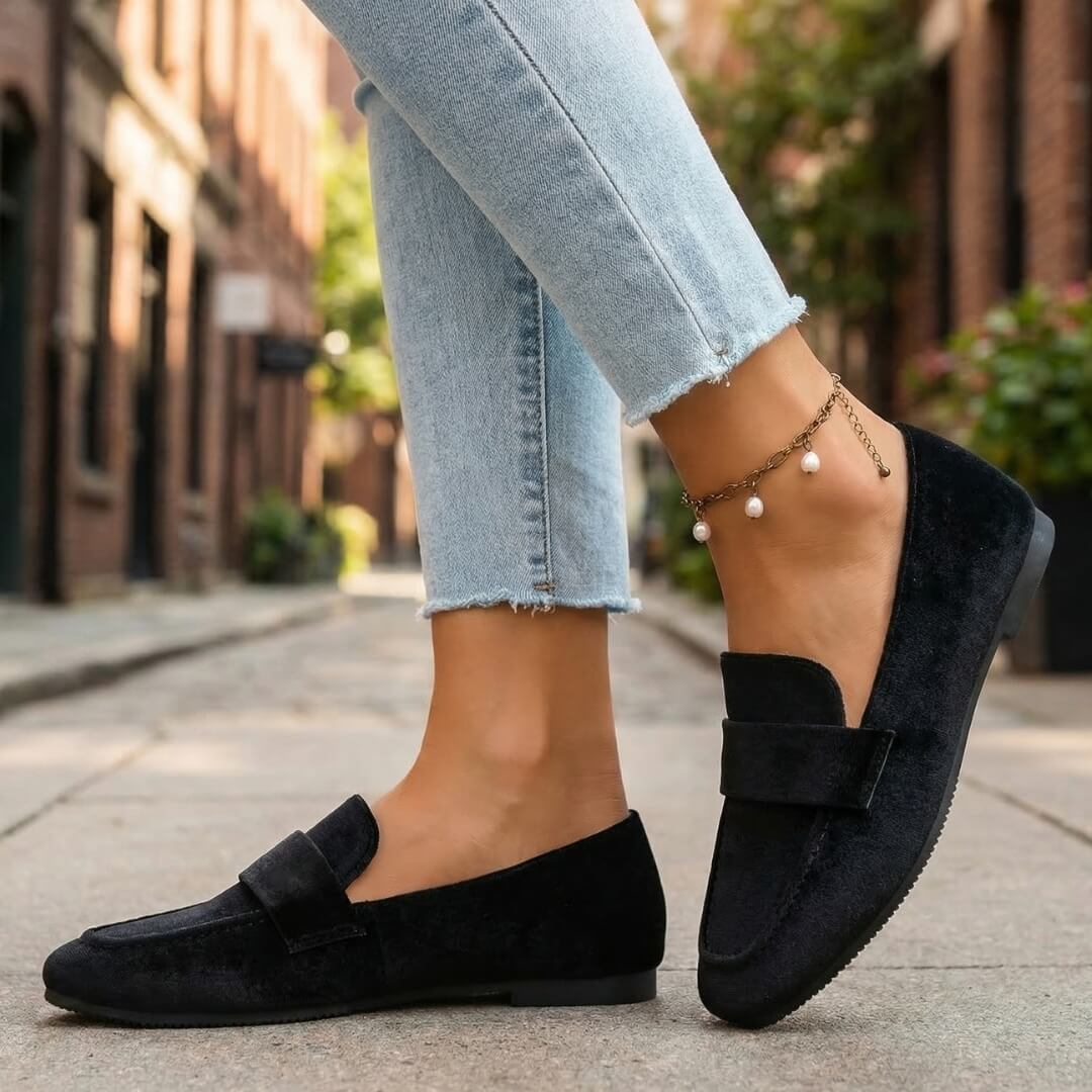 Mocassins Femme en Velours avec Semelle Rembourrée Lucyle
