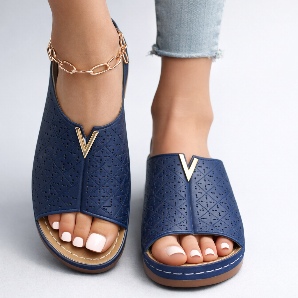 Mules Femme avec Tige en Cuir Perforé Lucyle