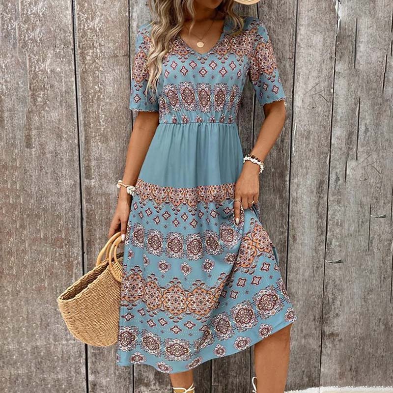 Robe Femme avec Motif Ethnique Lucyle