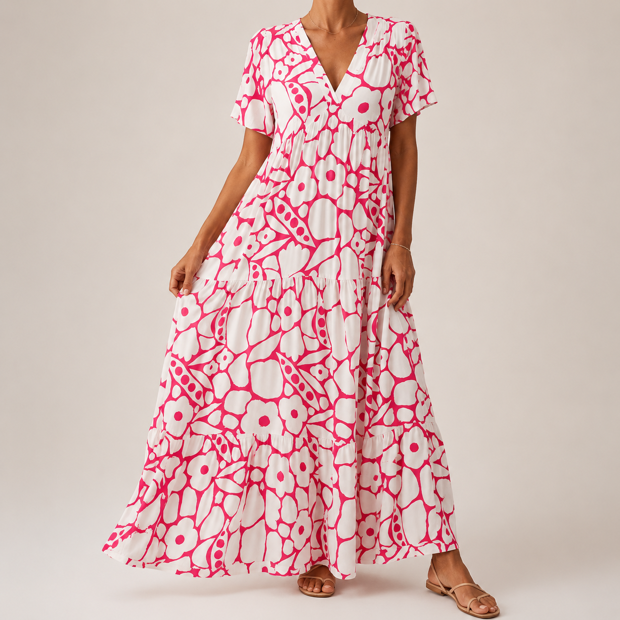 Robe Longue Femme avec Imprimé Bohème Lucyle