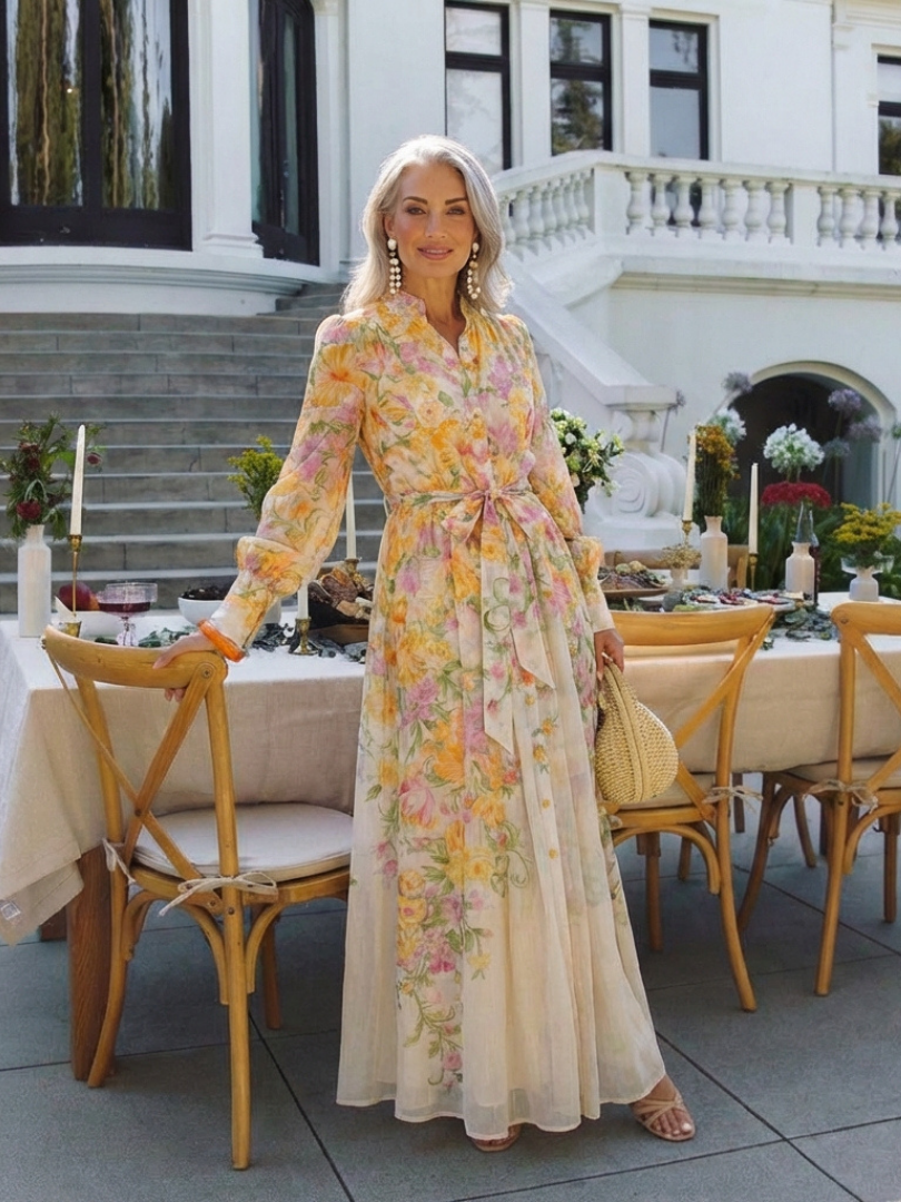 Robe Longue Femme avec Imprimé Floral Lucyle