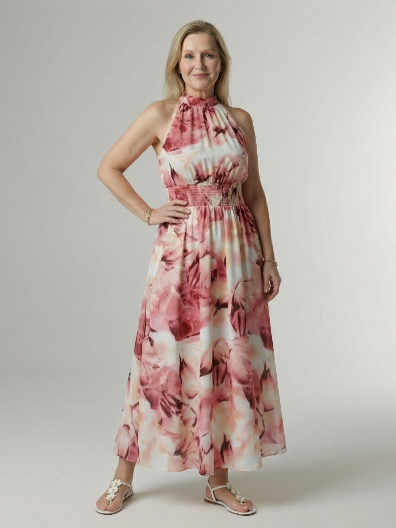 Robe Midi Femme avec Décolleté Dos Nu Lucyle