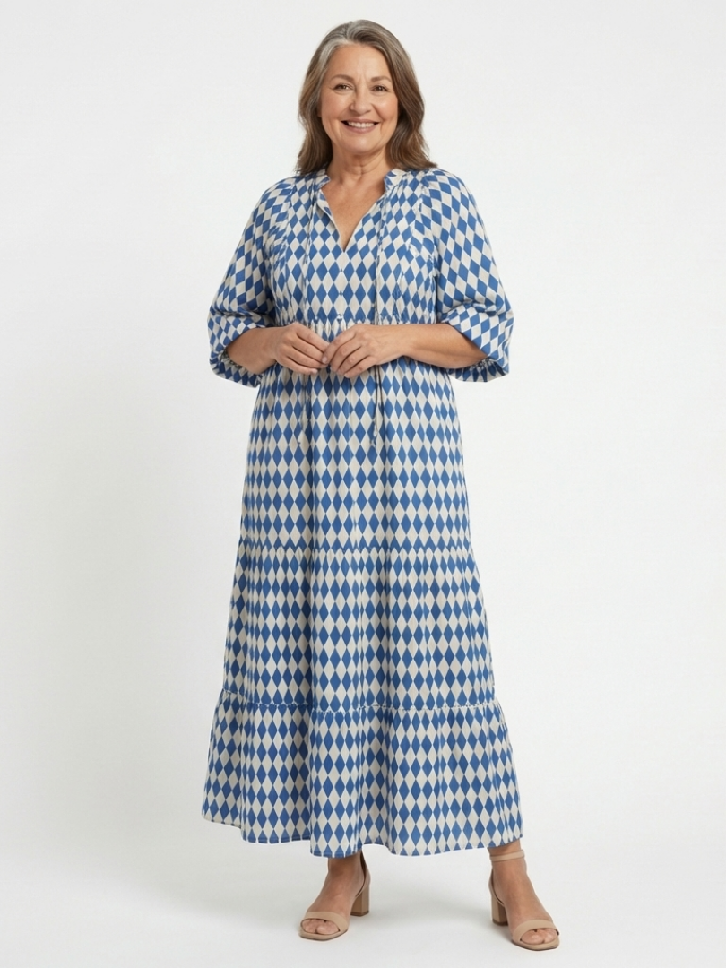 Robe Midi Femme avec Imprimé Élégant Flatteur Lucyle