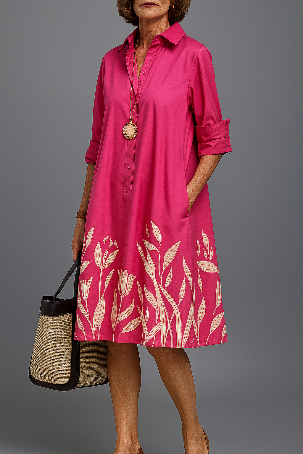 Robe Midi Femme avec Silhouette Fluide Lucyle