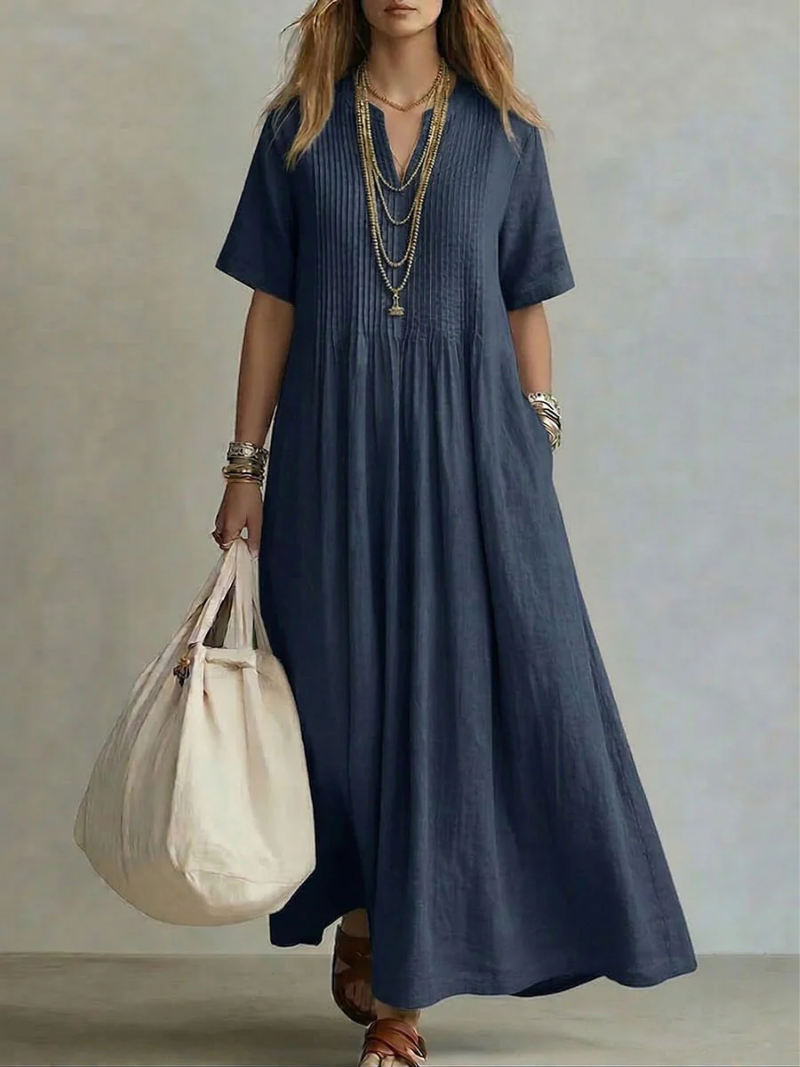 Robe Plissée Femme avec Silhouette Flatteuse Lucyle