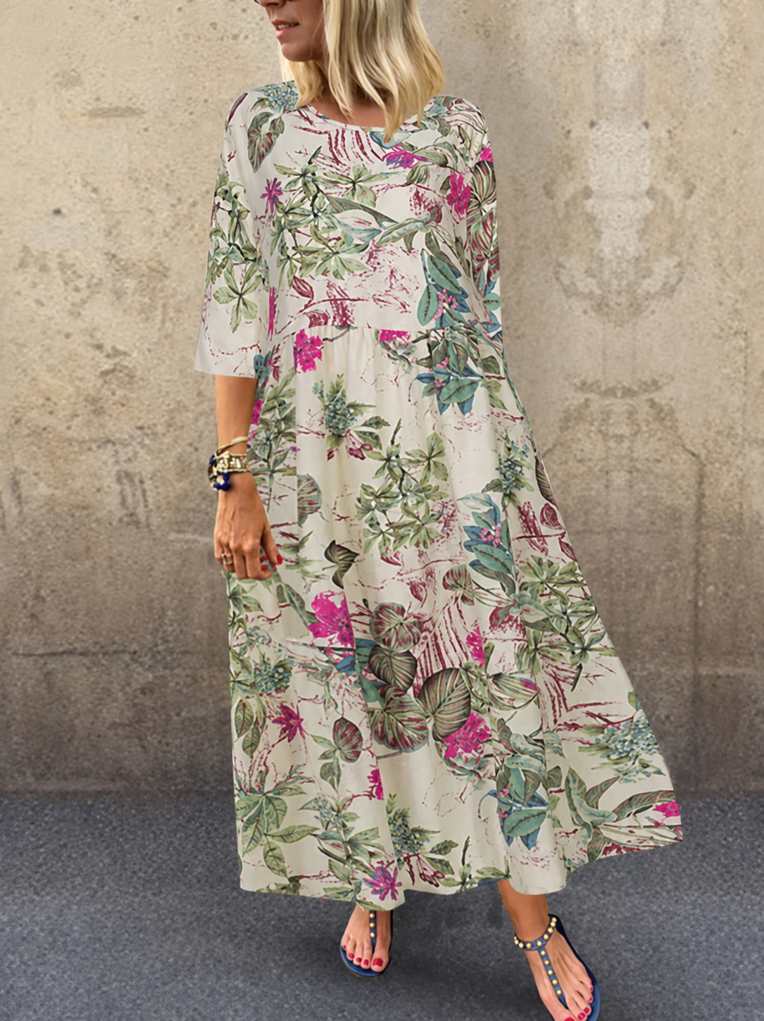 Robe d'été Femme avec Imprimé Floral Chic Lucyle
