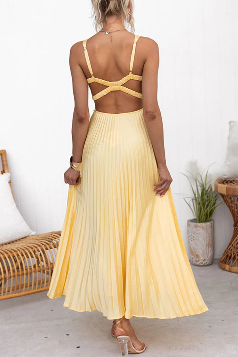 Robe de Soirée Femme avec Col en V en Satin Lucyle