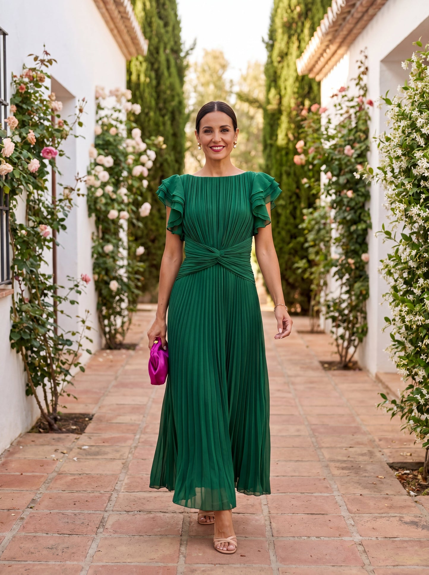 Robe de Soirée Femme avec Plis Élégants Lucyle