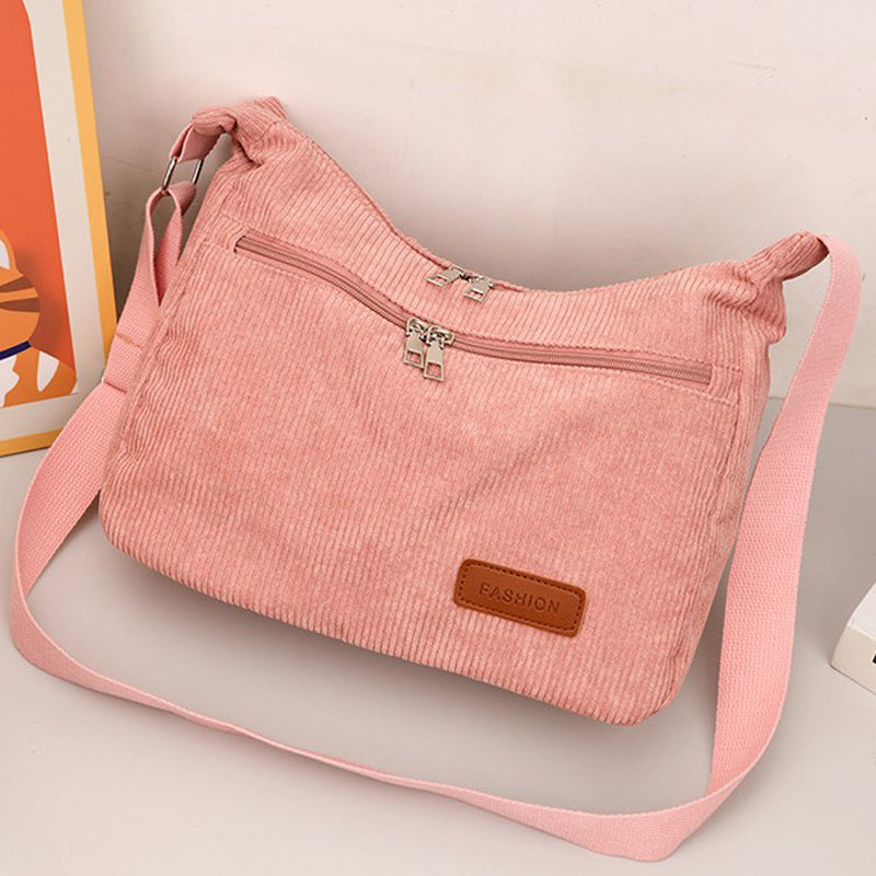 Sac Bandoulière Femme avec Velours Côtelé Lucyle
