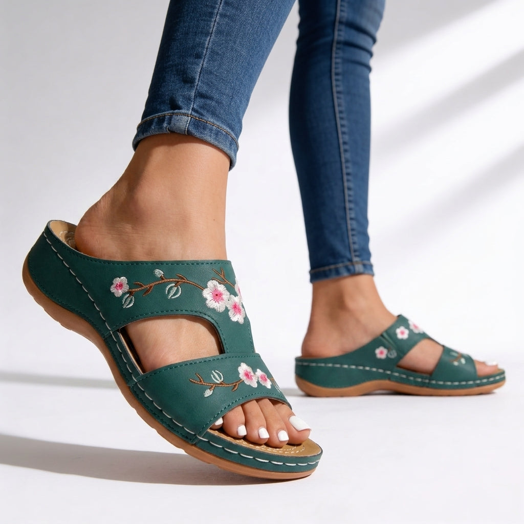 Sandales Femme avec Broderie Florale Lucyle