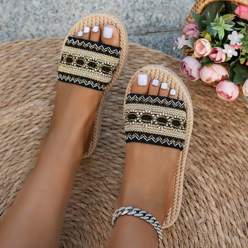 Sandales Femme avec Détails Bohèmes et Semelle Antidérapante Lucyle
