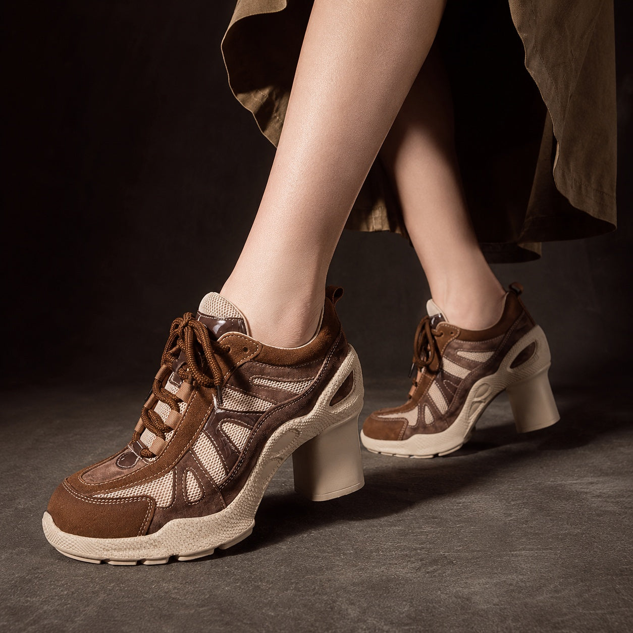 Talons Femme avec Empiècements en Mesh Lucyle