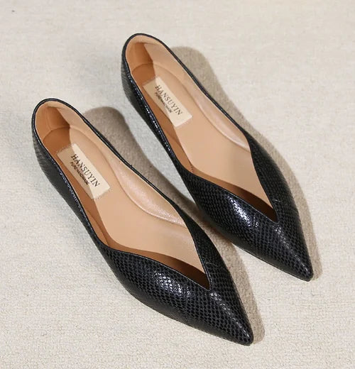 Ballerines Femme à Bout Pointu avec Simili Cuir Lucyle