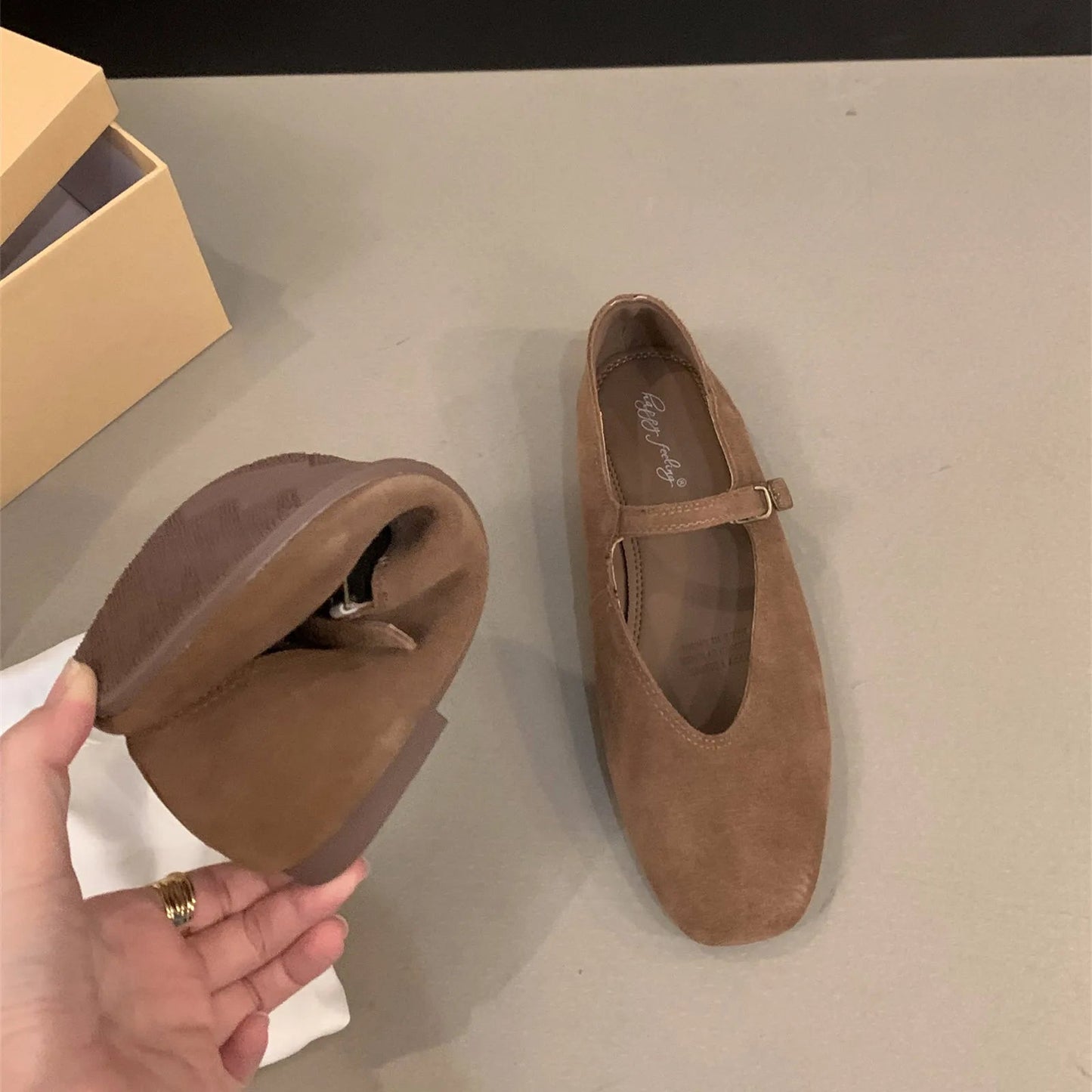Ballerines Femme en Cuir Souple avec Confort Optimal Lucyle