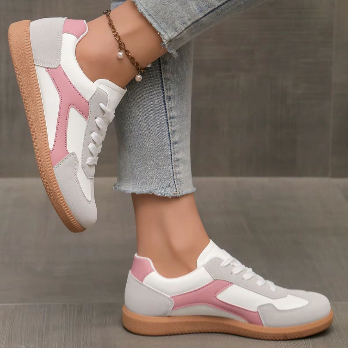 Baskets Femme à Profil Bas avec Semelle Rembourrée Lucyle