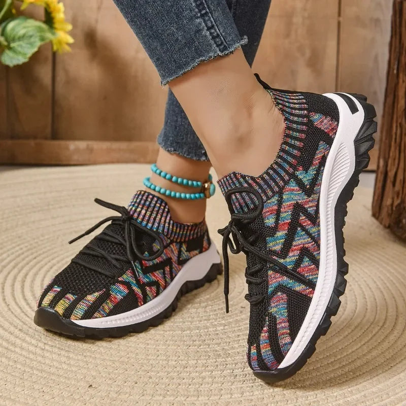 Baskets Femme avec Tige Tissée et Semelle Rembourrée Lucyle