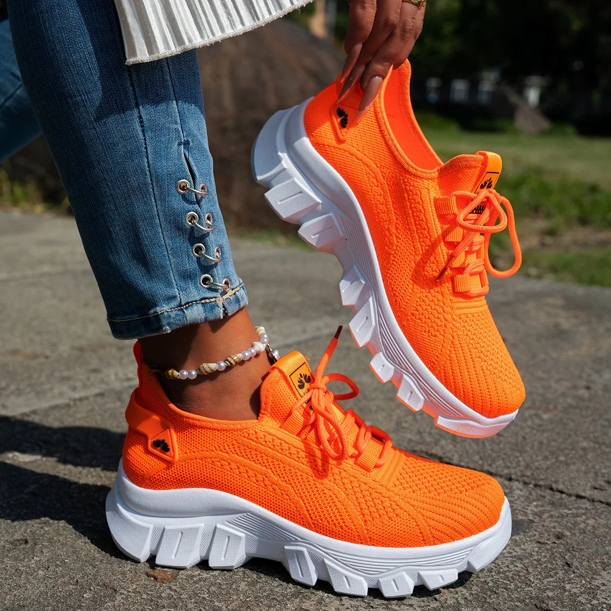 Baskets Femme avec Tige en Tricot Respirante Lucyle