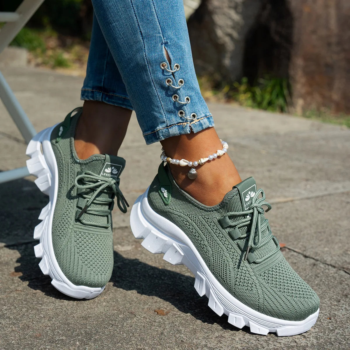 Baskets Femme avec Tige en Tricot Respirante Lucyle