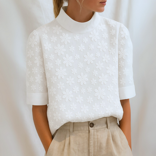Blouse Femme avec Col Montant Lucyle