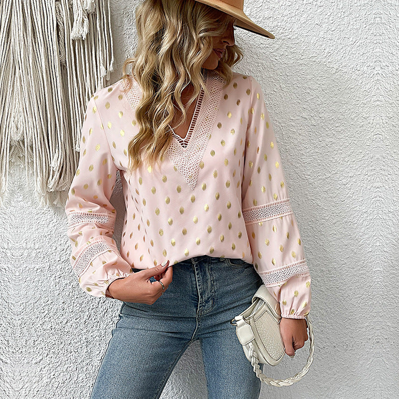 Blouse Femme avec Détails en Dentelle Lucyle