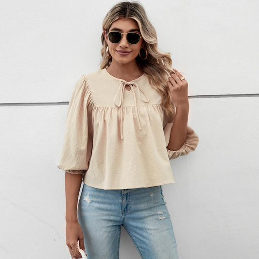 Blouse Femme avec Manches Bouffantes Lucyle