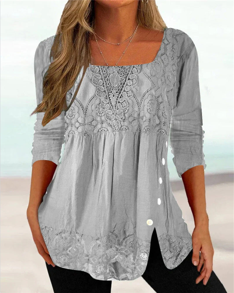 Blouse Femme avec Style Moderne en Tissu Confortable Lucyle