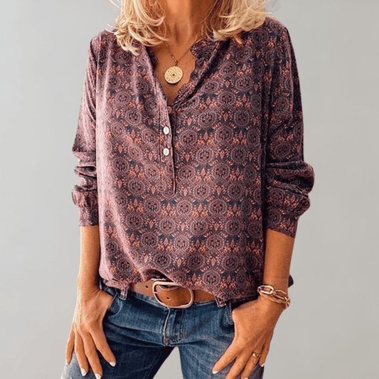 Blouse Femme avec Style Vintage Décontracté Lucyle