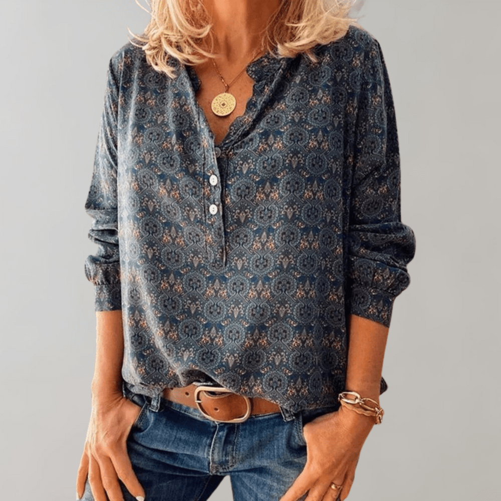 Blouse Femme avec Style Vintage Décontracté Lucyle
