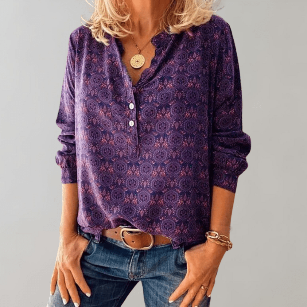 Blouse Femme avec Style Vintage Décontracté Lucyle