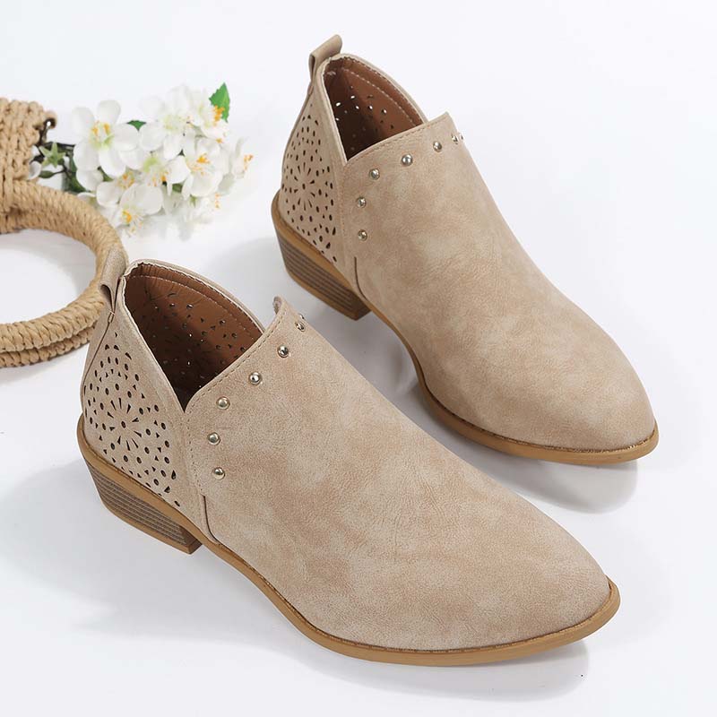 Bottines Femme avec Lacets et Rivets Lucyle