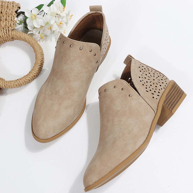 Bottines Femme avec Lacets et Rivets Lucyle