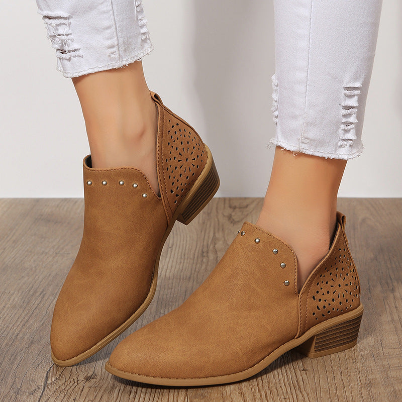 Bottines Femme avec Lacets et Rivets Lucyle