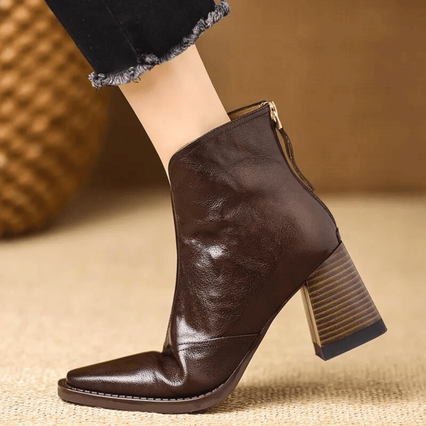 Bottines Femme avec Talon Bloc Sculpté Lucyle