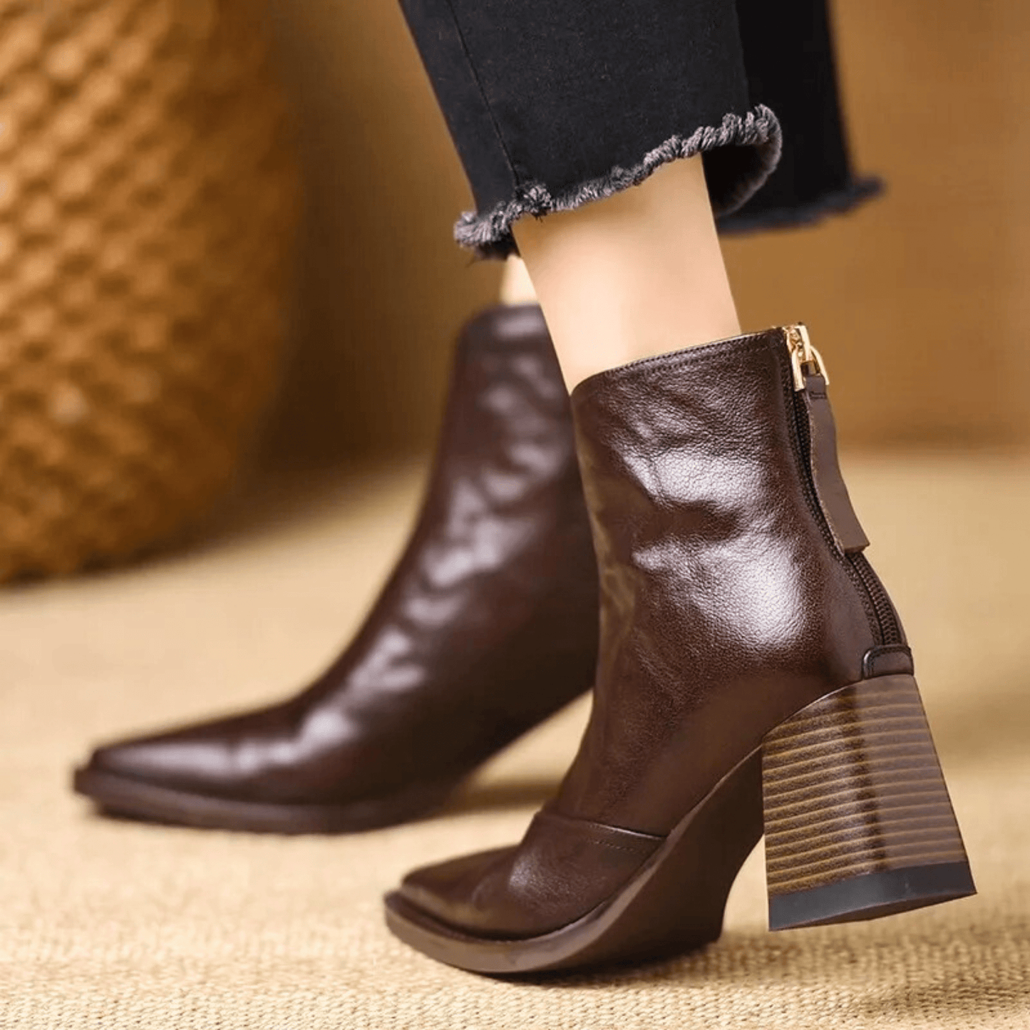 Bottines Femme avec Talon Bloc Sculpté Lucyle