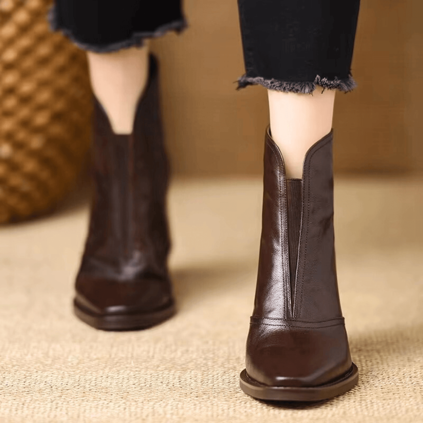 Bottines Femme avec Talon Bloc Sculpté Lucyle
