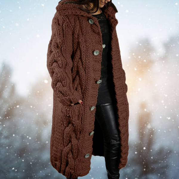 Cardigan Femme Manches Longues en Maille Douce Lucyle