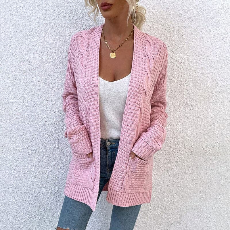 Cardigan Femme Ouvert sur le Devant avec Poches Lucyle