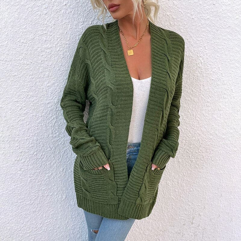 Cardigan Femme Ouvert sur le Devant avec Poches Lucyle