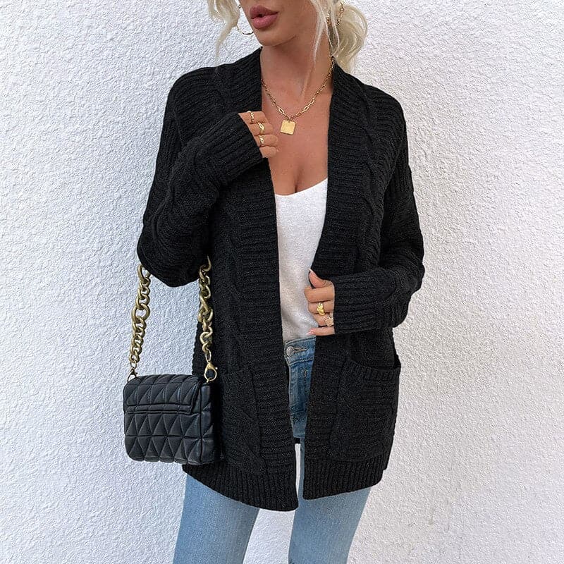 Cardigan Femme Ouvert sur le Devant avec Poches Lucyle