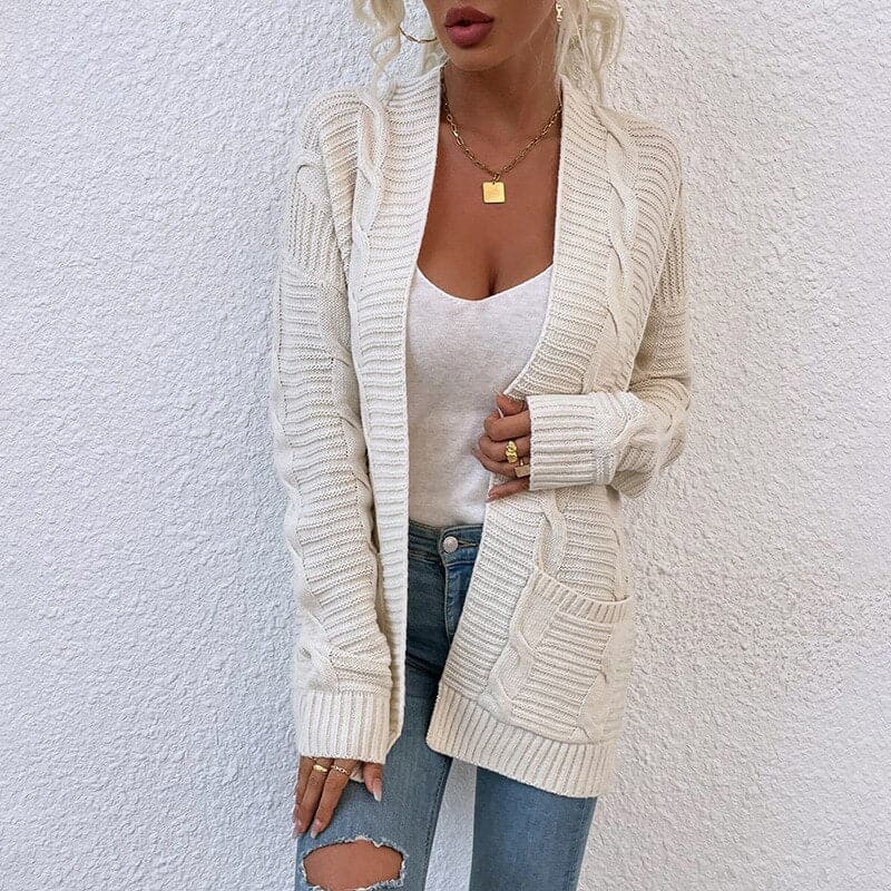 Cardigan Femme Ouvert sur le Devant avec Poches Lucyle