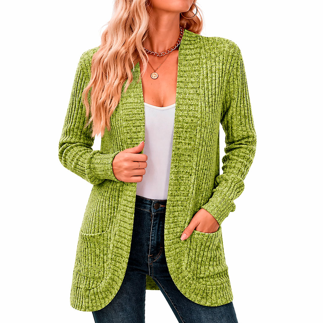 Cardigan Femme avec Poches en Maille Chenille Lucyle