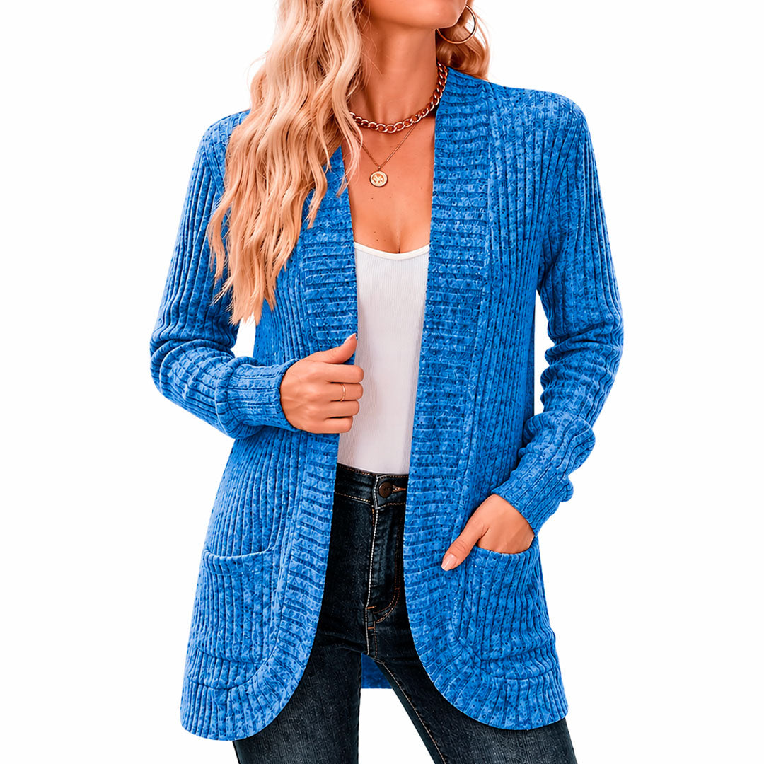 Cardigan Femme avec Poches en Maille Chenille Lucyle