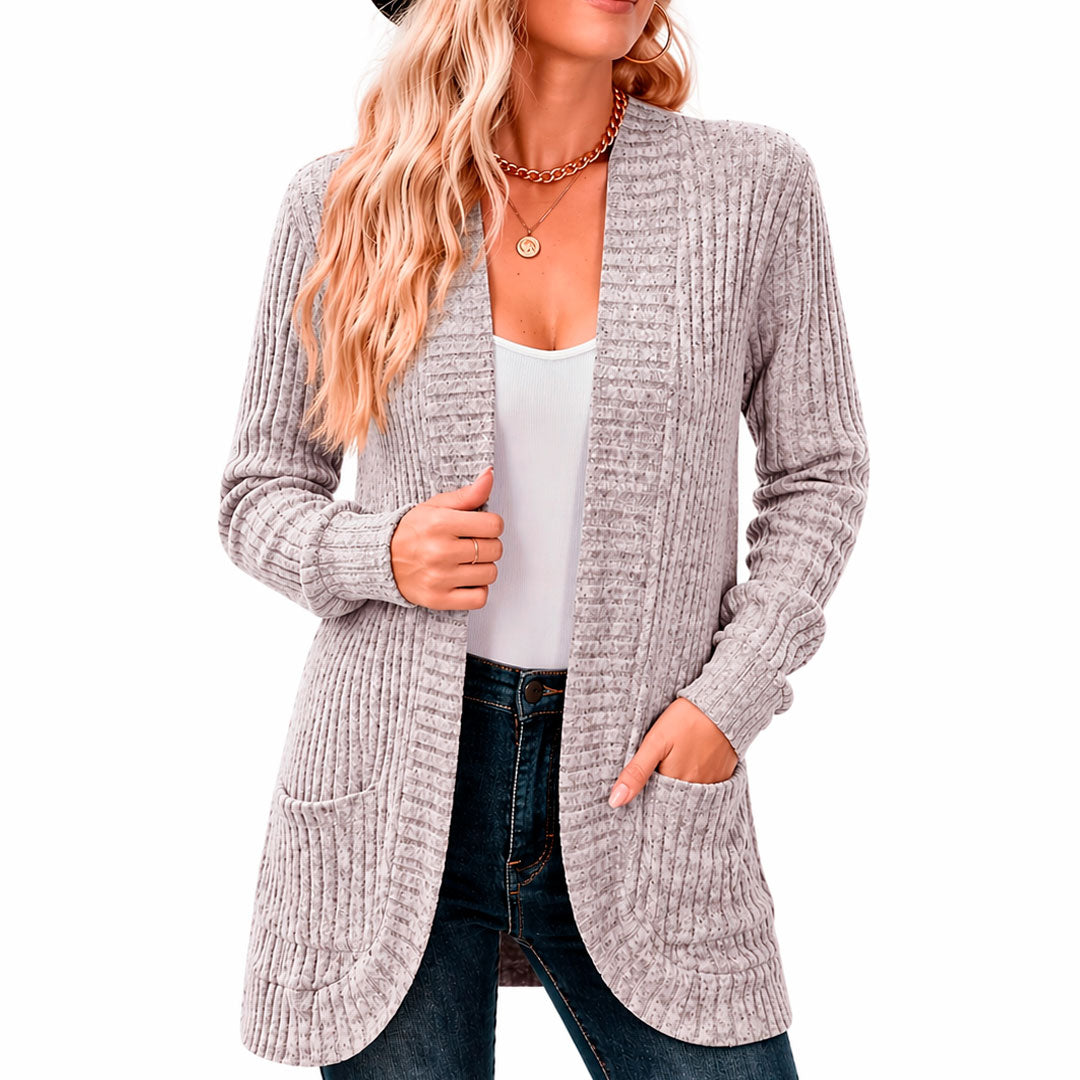 Cardigan Femme avec Poches en Maille Chenille Lucyle