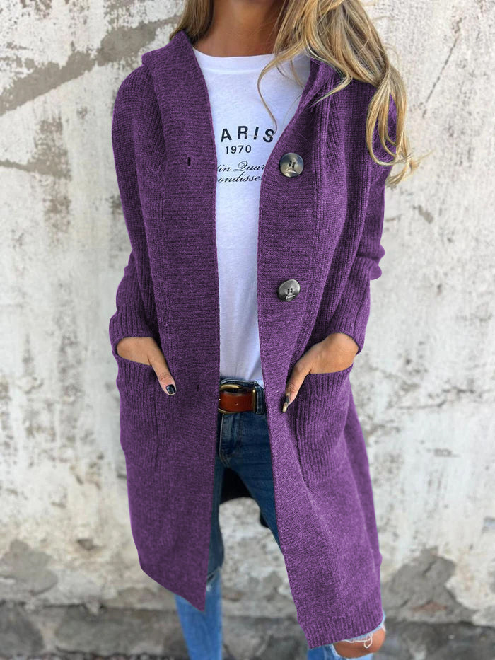 Cardigan Long Femme Ouvert avec Poches Lucyle